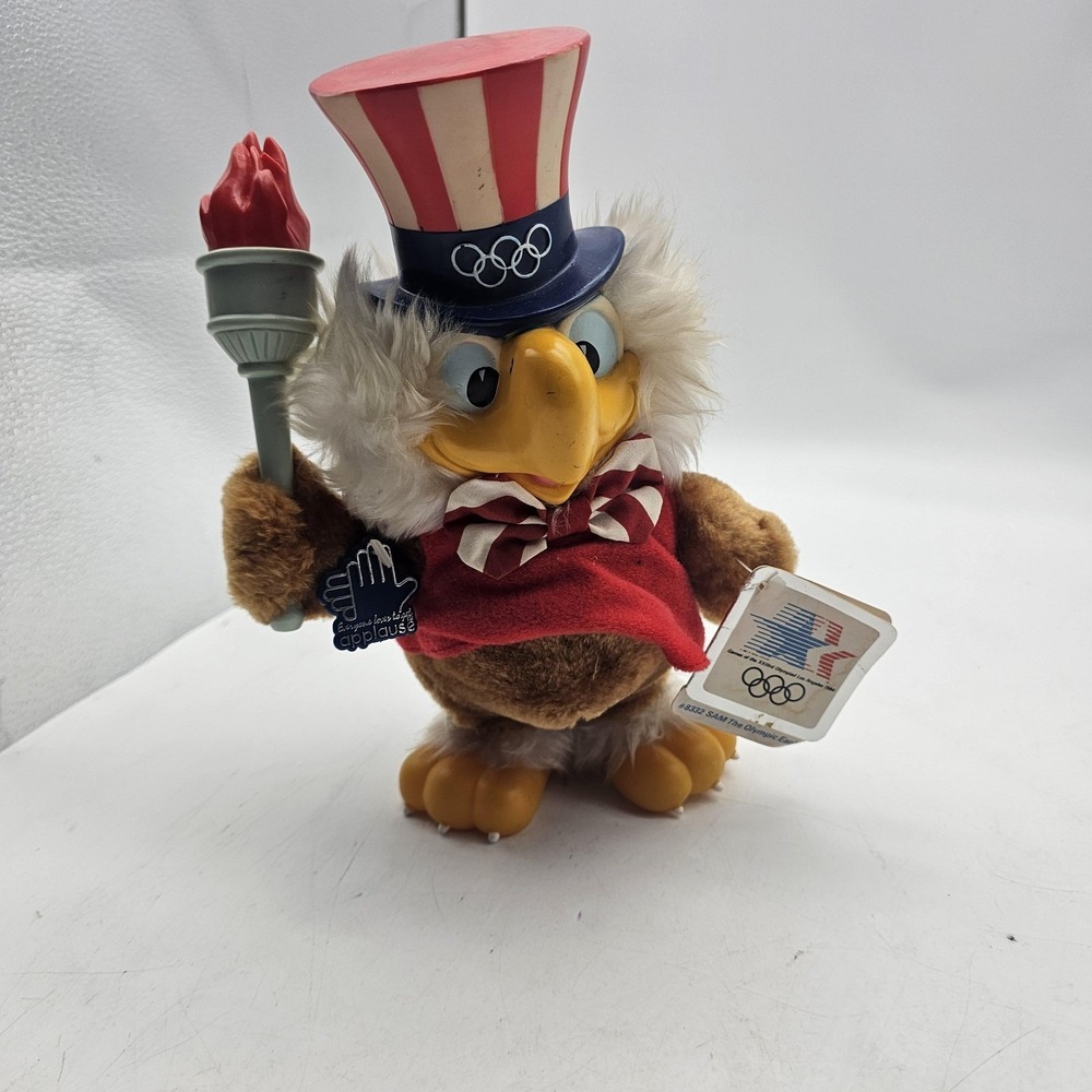 Vintage 1984 Los Angeles Sam Olympic Eagle Plush Figure One Size Multi Applause